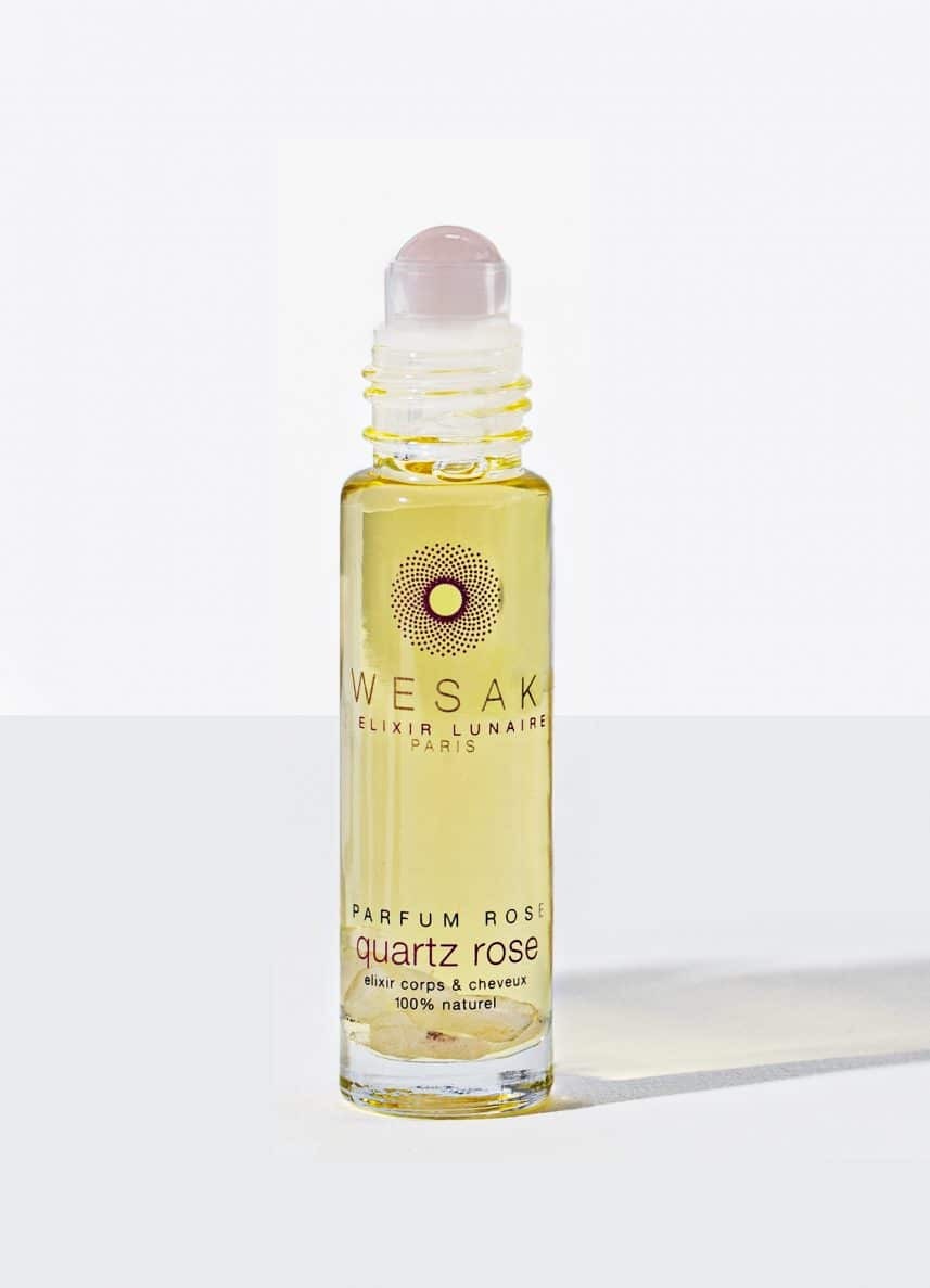 QUARTZ ROSE ÉLIXIR LUNAIRE PARFUM ROSE | 10ML Wesak Paris, 10ml, cosmétique à base d'huiles végétales